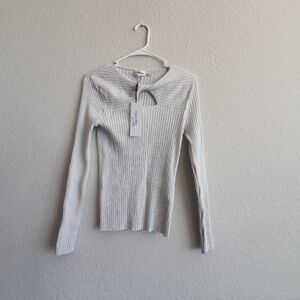 Calvin Klein White Long Sleeve Women's Top